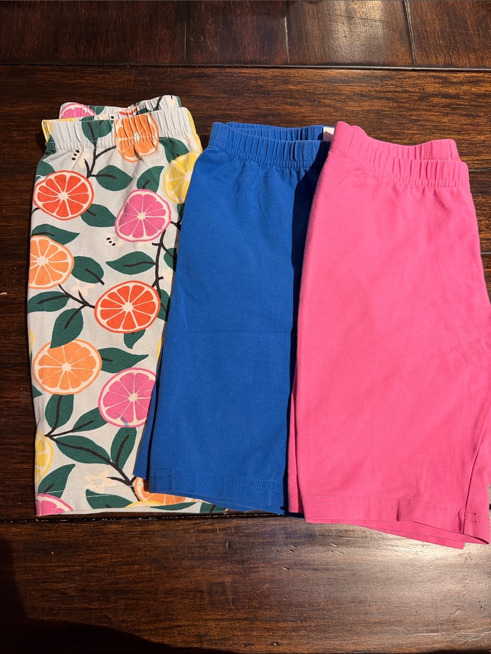 Hanna Andersson Shorts bundle of 3 - Pink, Blue & Citrus Print